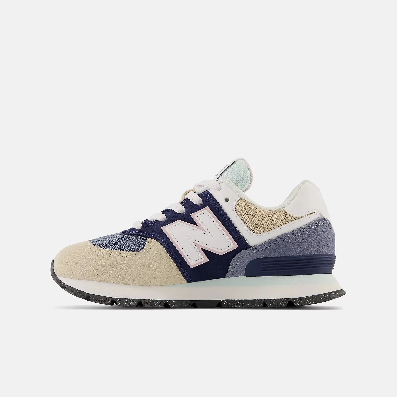 574 Sneaker (Navy + Light Surf + Washed Pink)