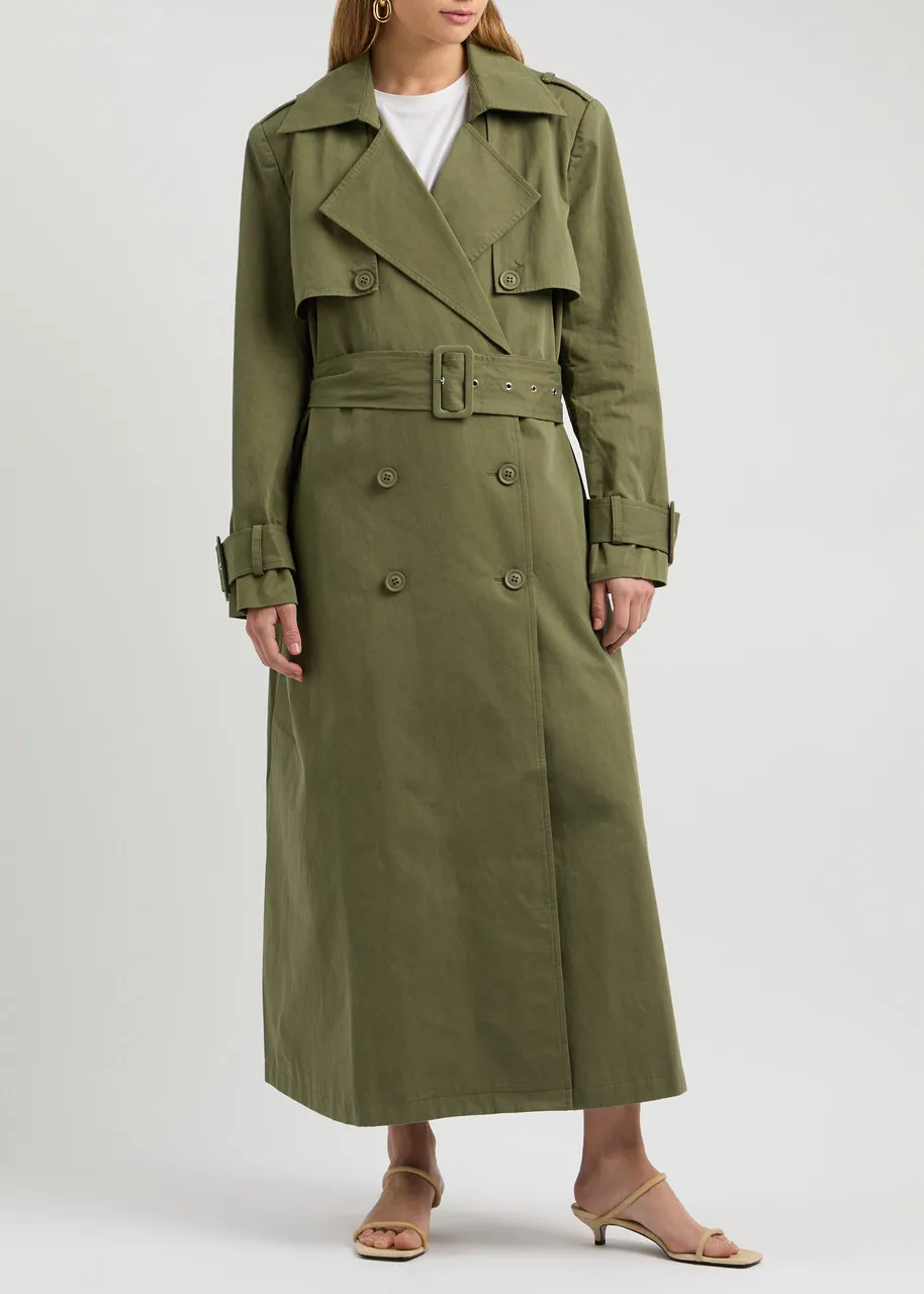 AEXAE Double-breasted cotton trench coat  
                         
                     
                