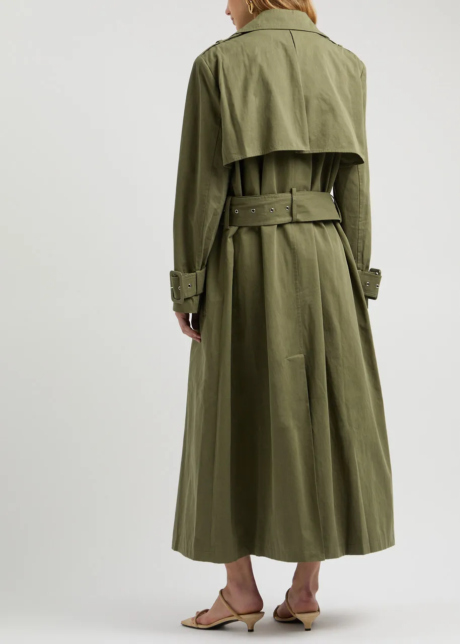 AEXAE Double-breasted cotton trench coat  
                         
                     
                