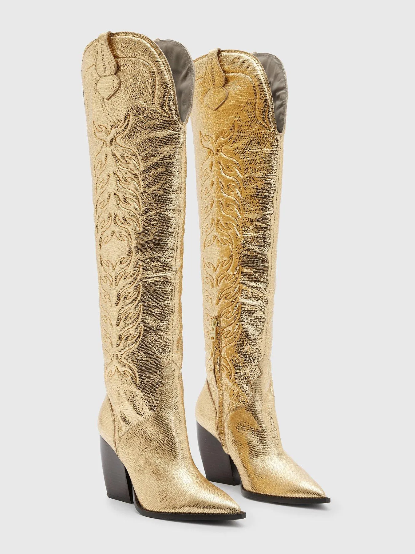 AllSaints Roxanne Boots - Gold