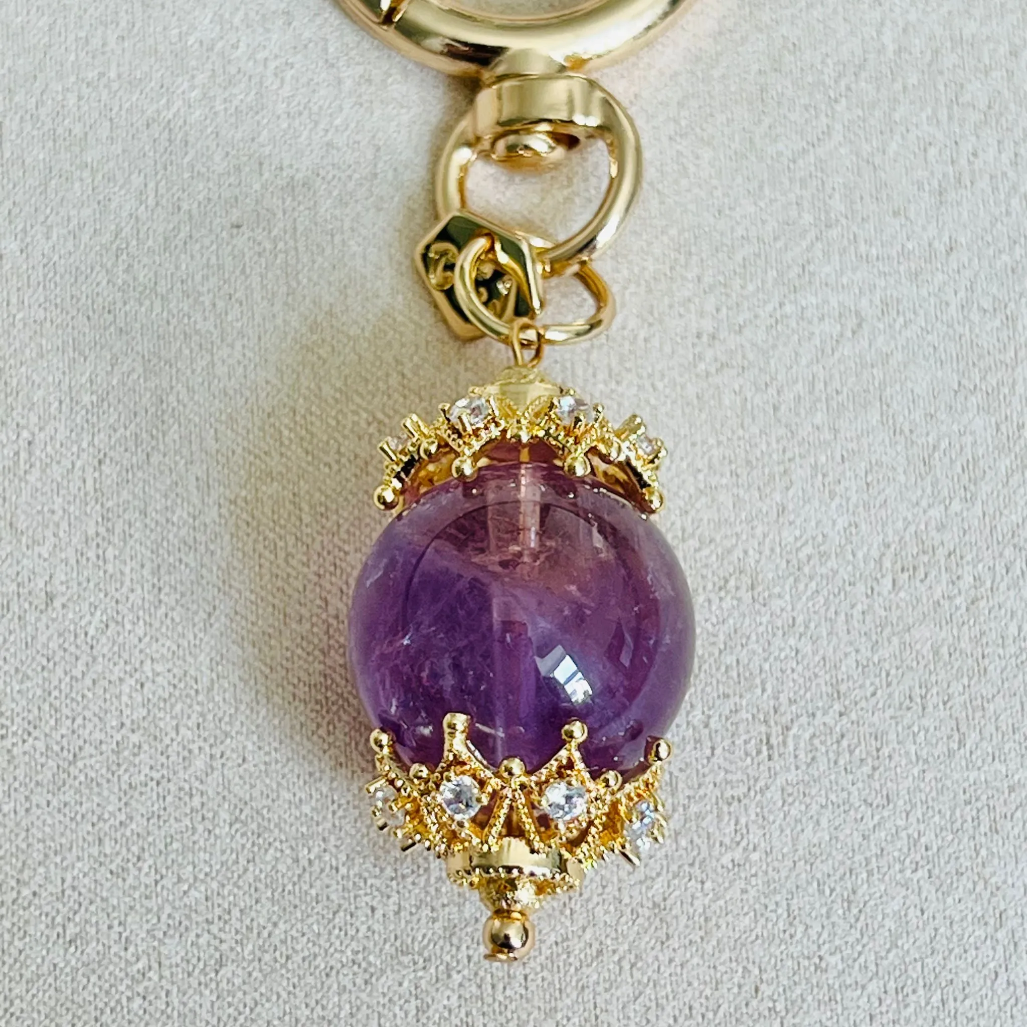 Ametrine Bag Charm/Key Ring