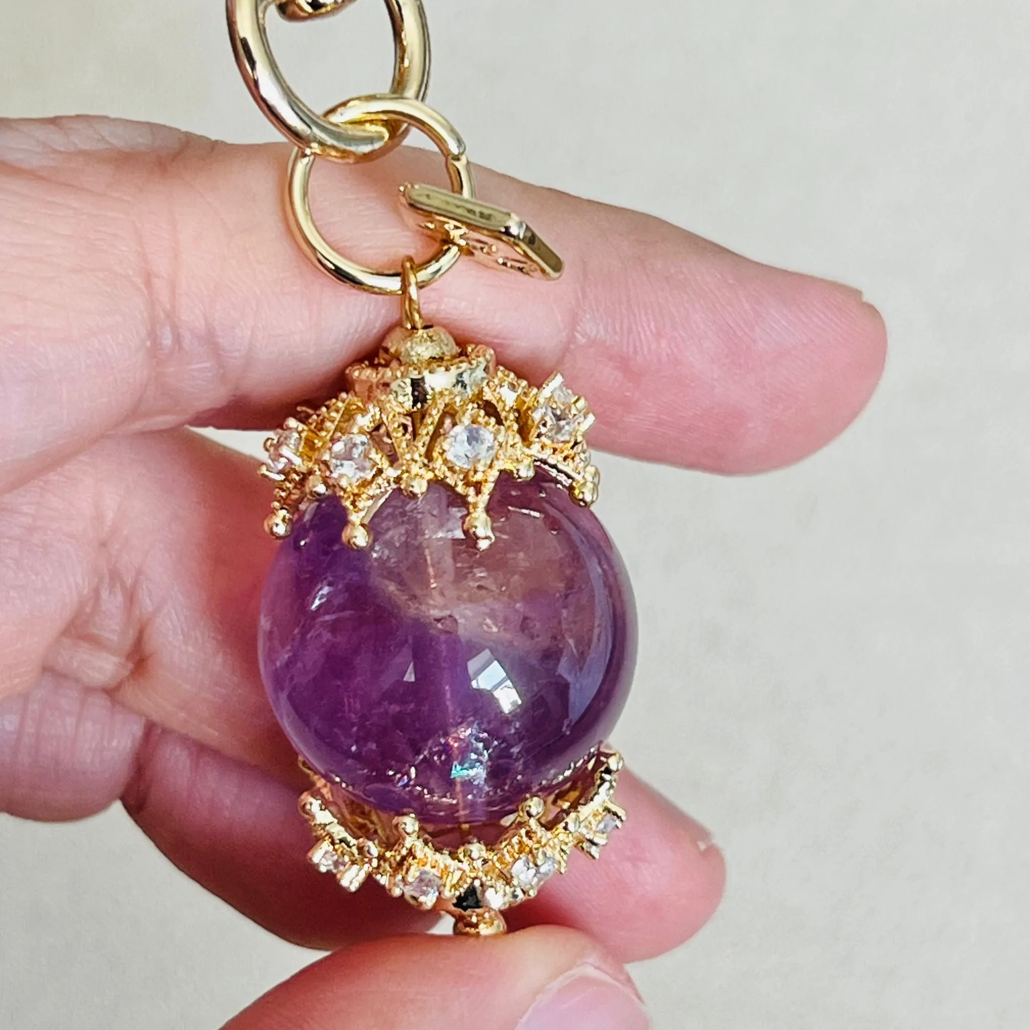 Ametrine Bag Charm/Key Ring