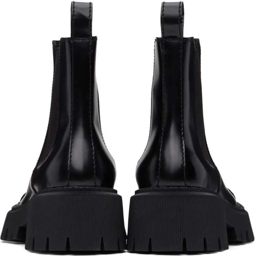 Balenciaga Black Tractor Boots