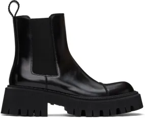 Balenciaga Black Tractor Boots