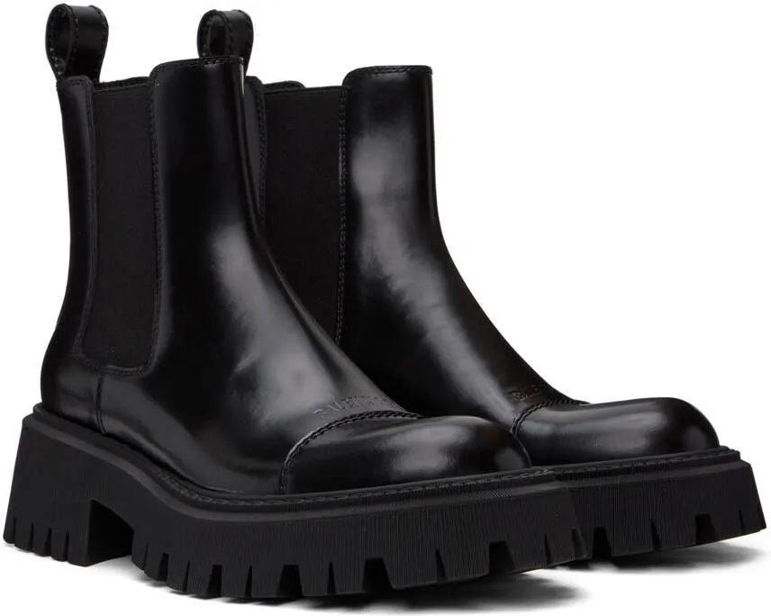 Balenciaga Black Tractor Boots