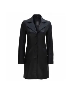 Black Leather Coat For Women’s