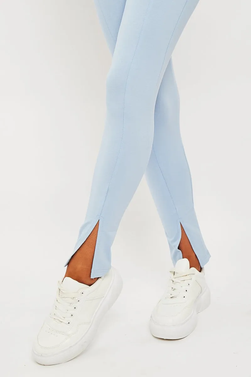 Blue Front Split Leggings - Polly