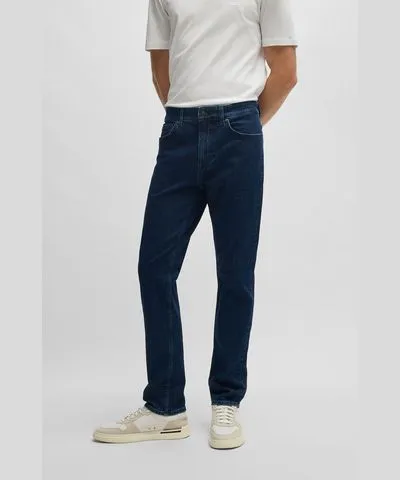 Boss Delaware slim-fit jeans in indigo-blue stretch denim