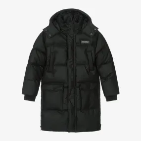 Boys Black Hooded Puffer Coat