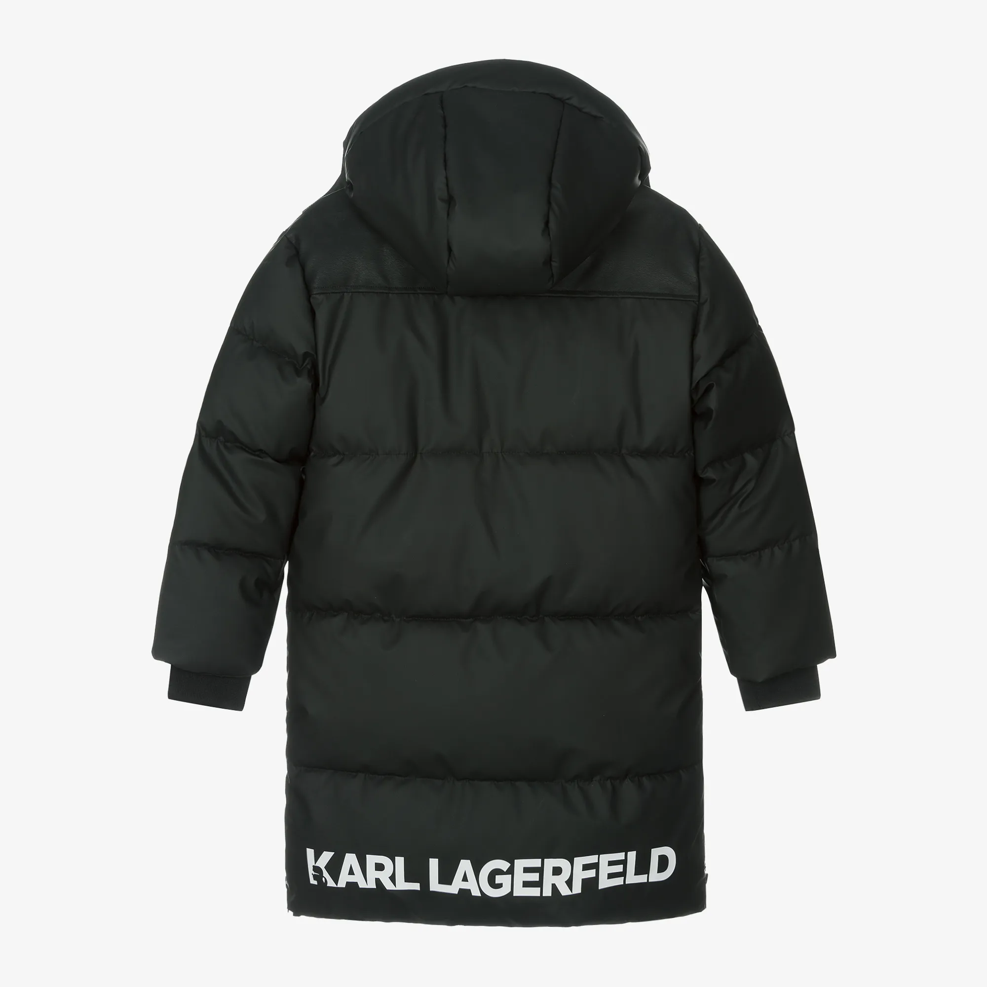 Boys Black Hooded Puffer Coat