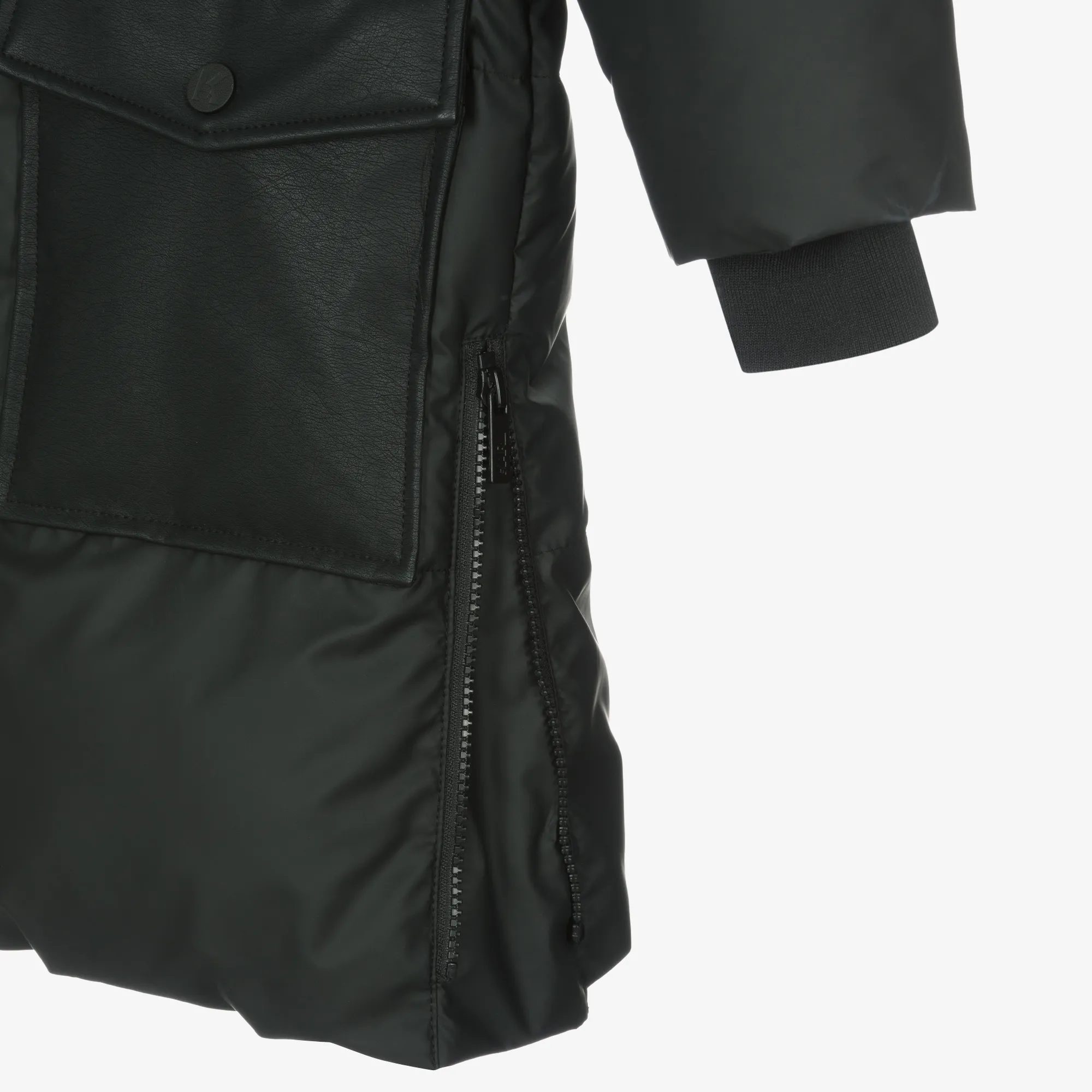 Boys Black Hooded Puffer Coat