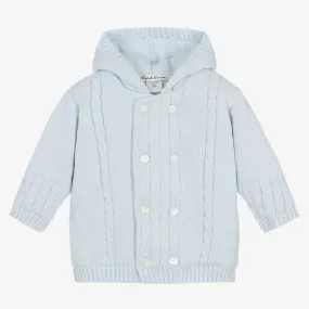 Boys Blue Cable Knit Coat