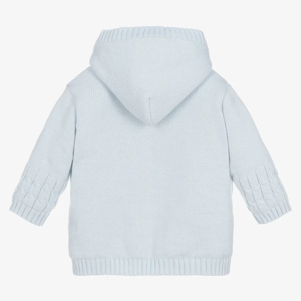 Boys Blue Cable Knit Coat