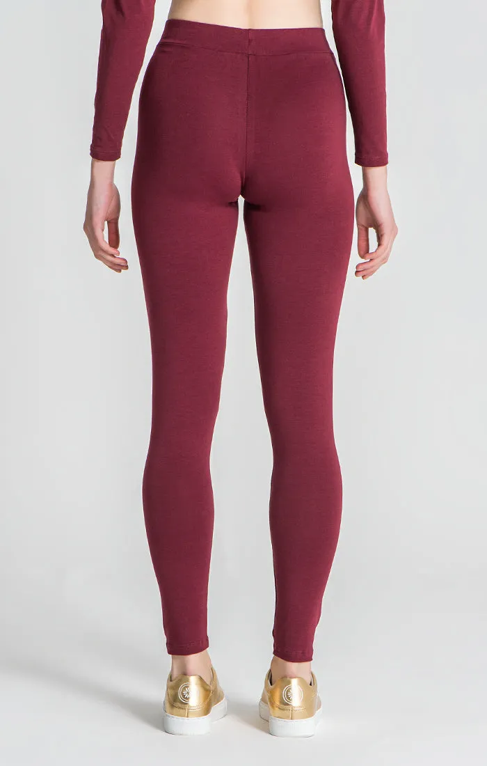 Burgundy Victory Leggings