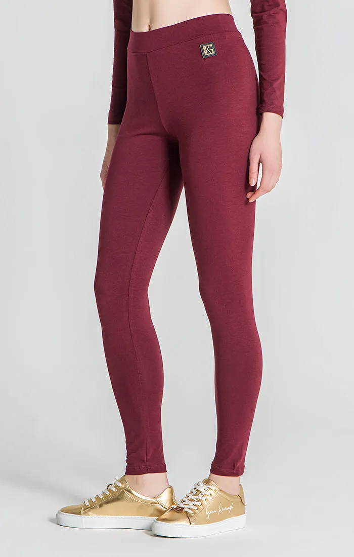 Burgundy Victory Leggings