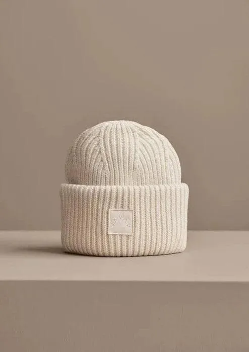 Cresta Rib Beanie in Egret