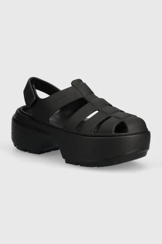 Crocs sandals Stomp Fisherman Sandal women's black color 209938