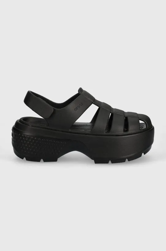 Crocs sandals Stomp Fisherman Sandal women's black color 209938