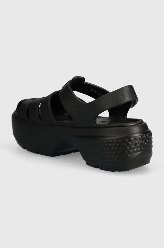 Crocs sandals Stomp Fisherman Sandal women's black color 209938