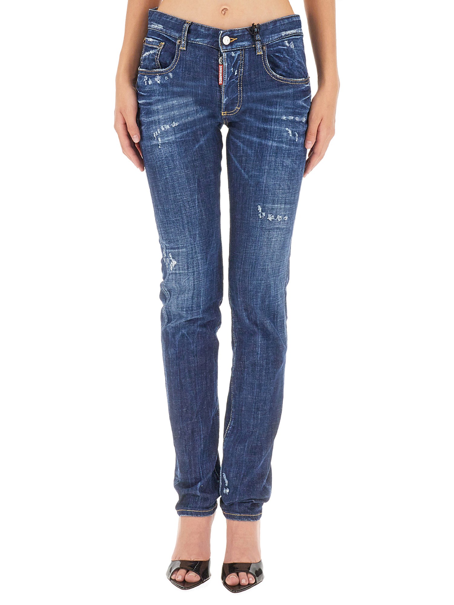 DSQUARED    24/7 COTTON DENIM JEANS