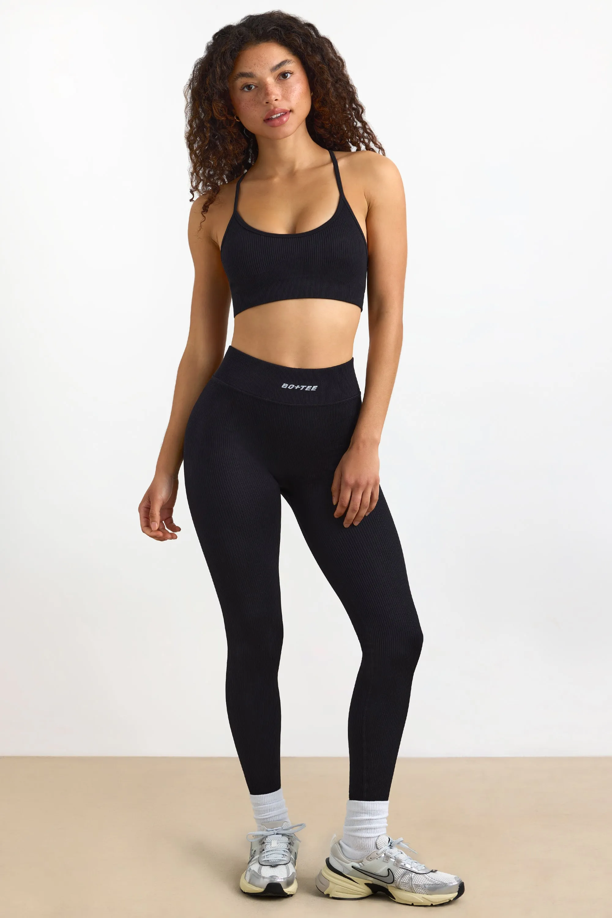 FlexiRib High-Waist Leggings in Black