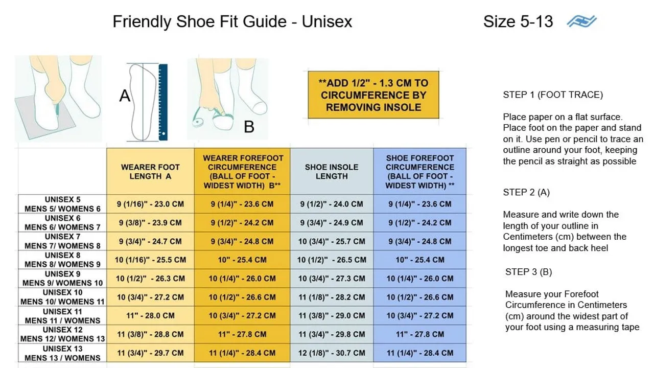 Friendly Shoes Unisex Excursion X-Wide Adaptive Sneaker