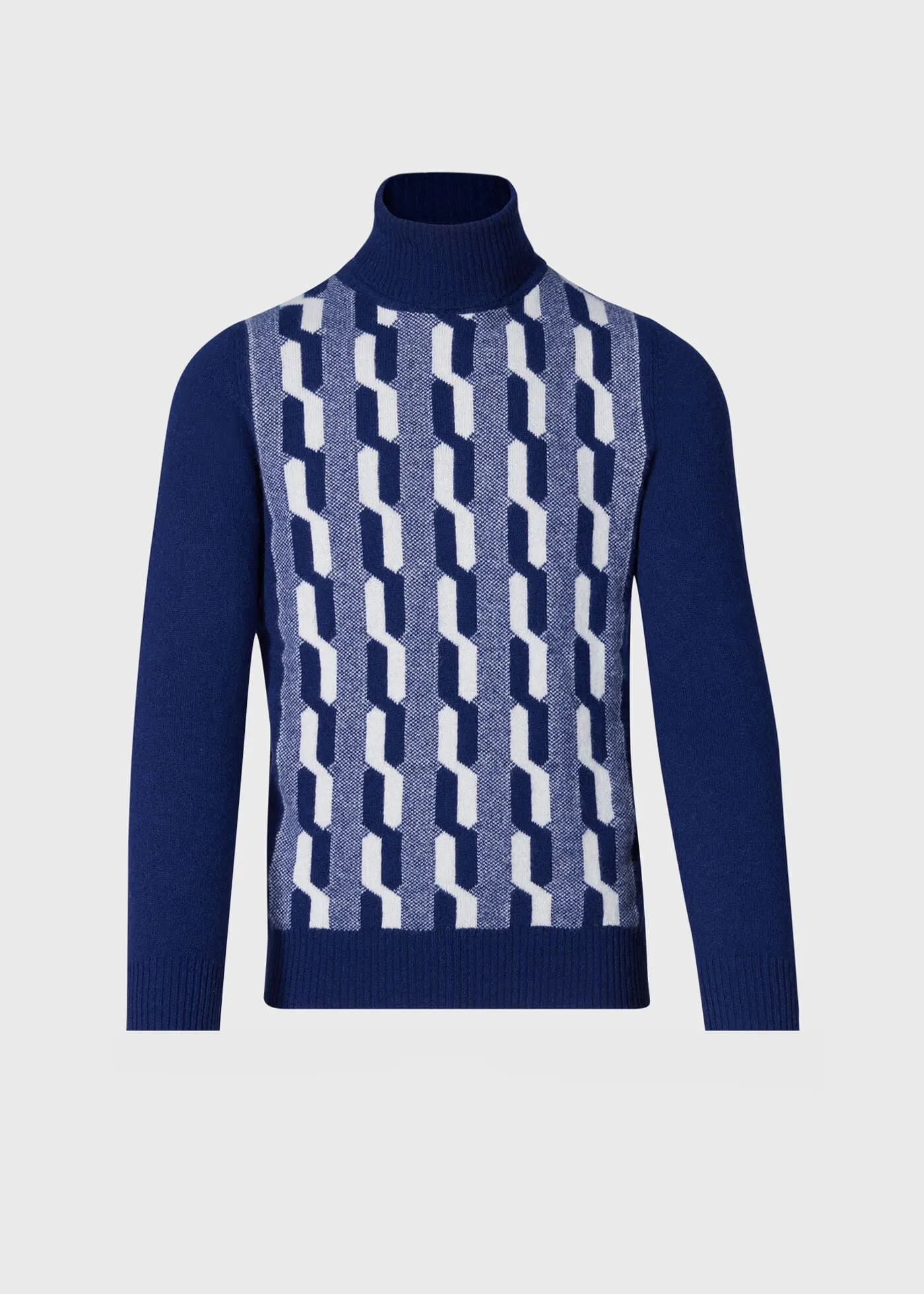 Geometric Cashmere Turtleneck