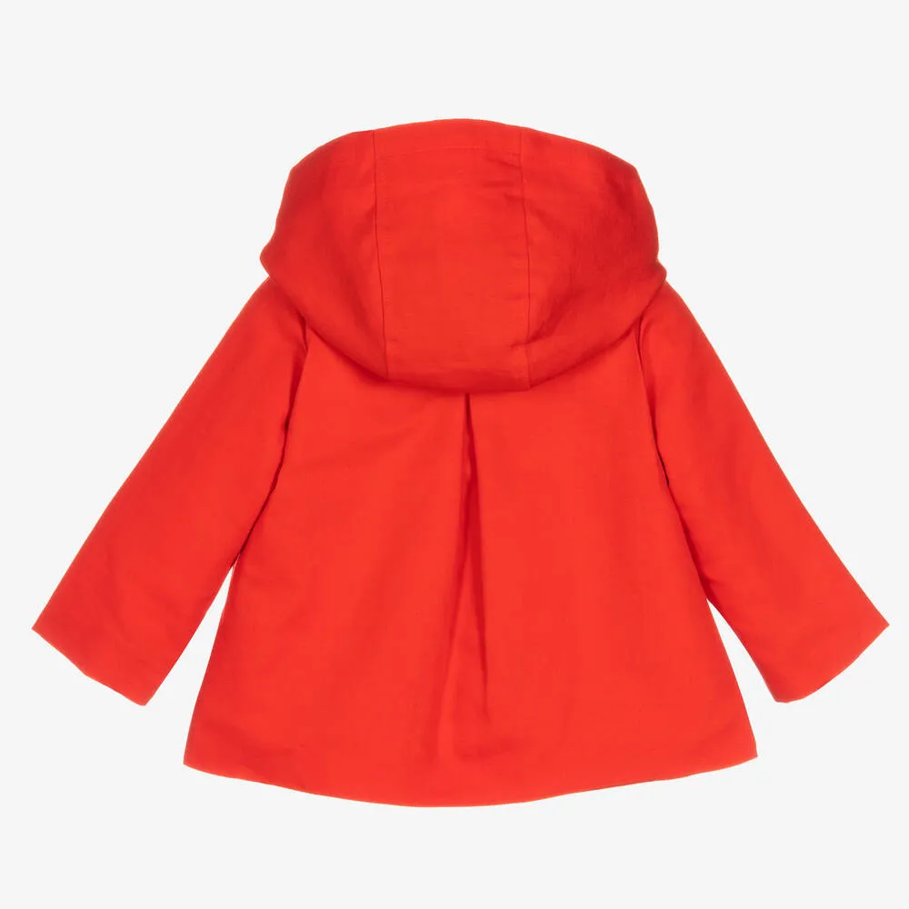 Girls Red Cotton Liberty Coat