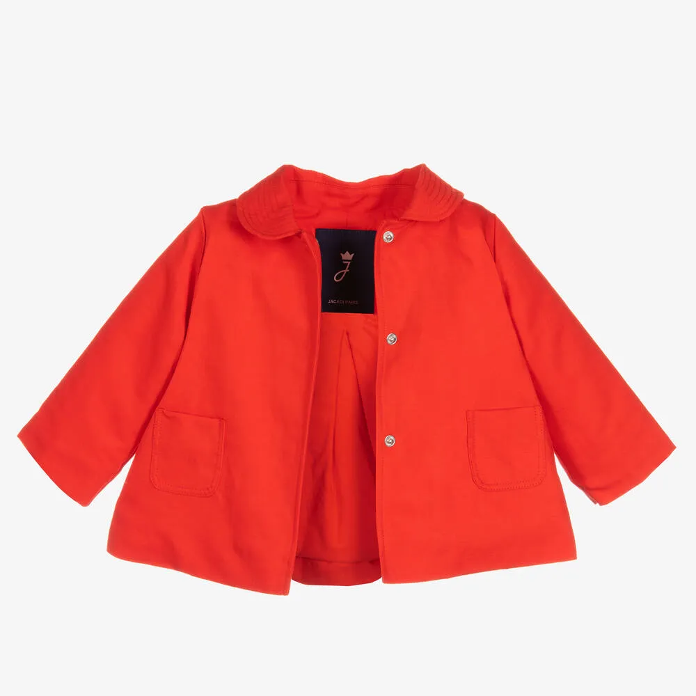 Girls Red Cotton Liberty Coat