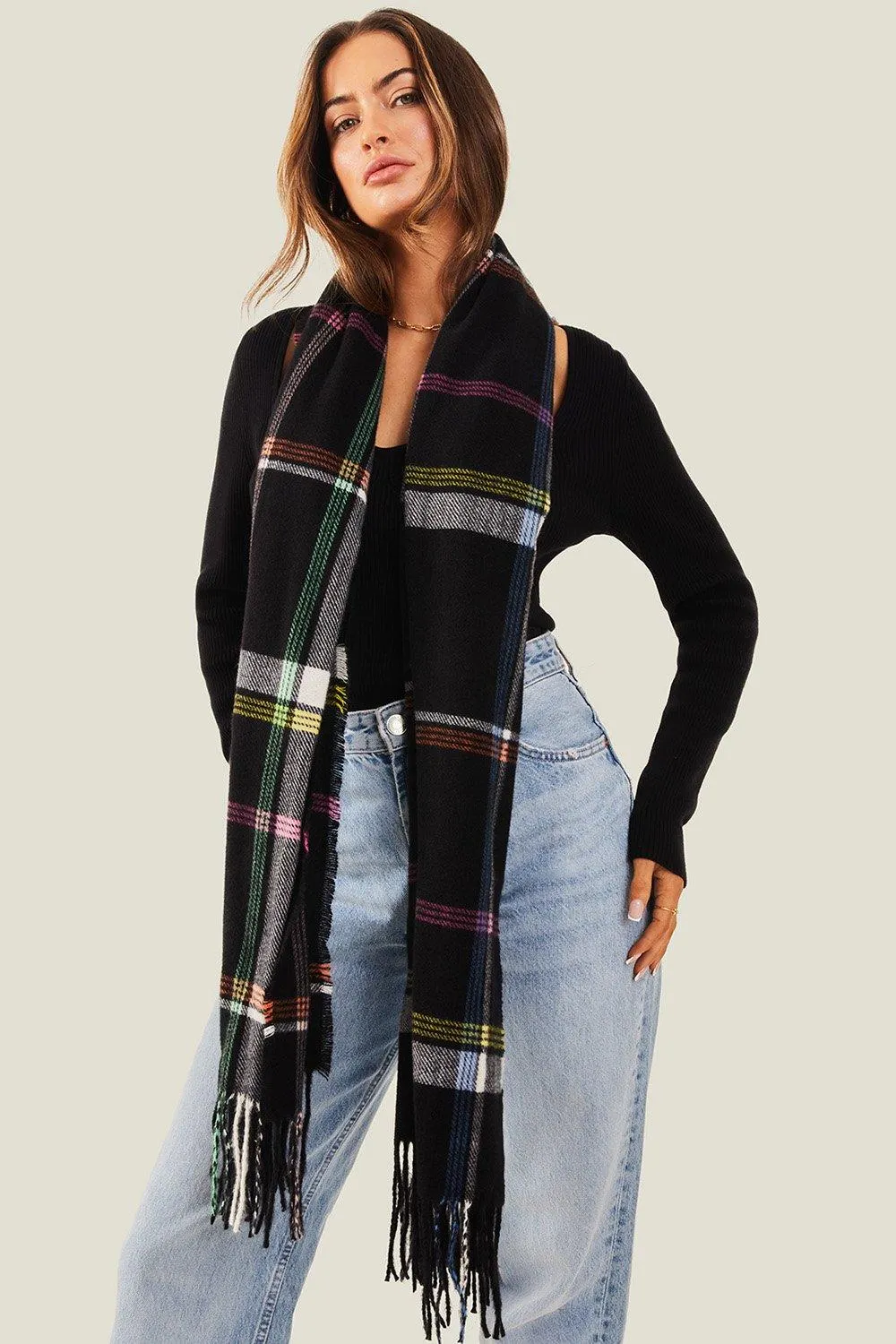 Gloves & Scarves | Hampstead Check Blanket Scarf | Accessorize