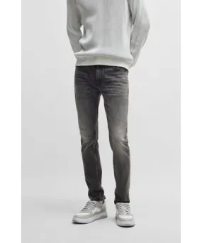 Hugo Extra-slim-fit jeans in gray stretch denim