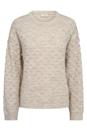 Jasmin Pullover 204795 | Moonbeam Melange | Strik fra Freequent