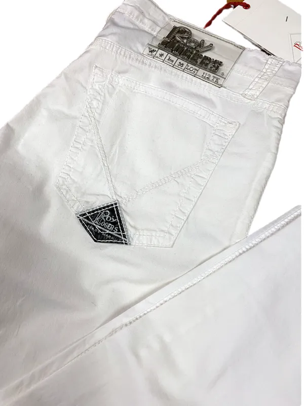 Jeans Cotone Roy Rogers – Bianco –  Vita Media