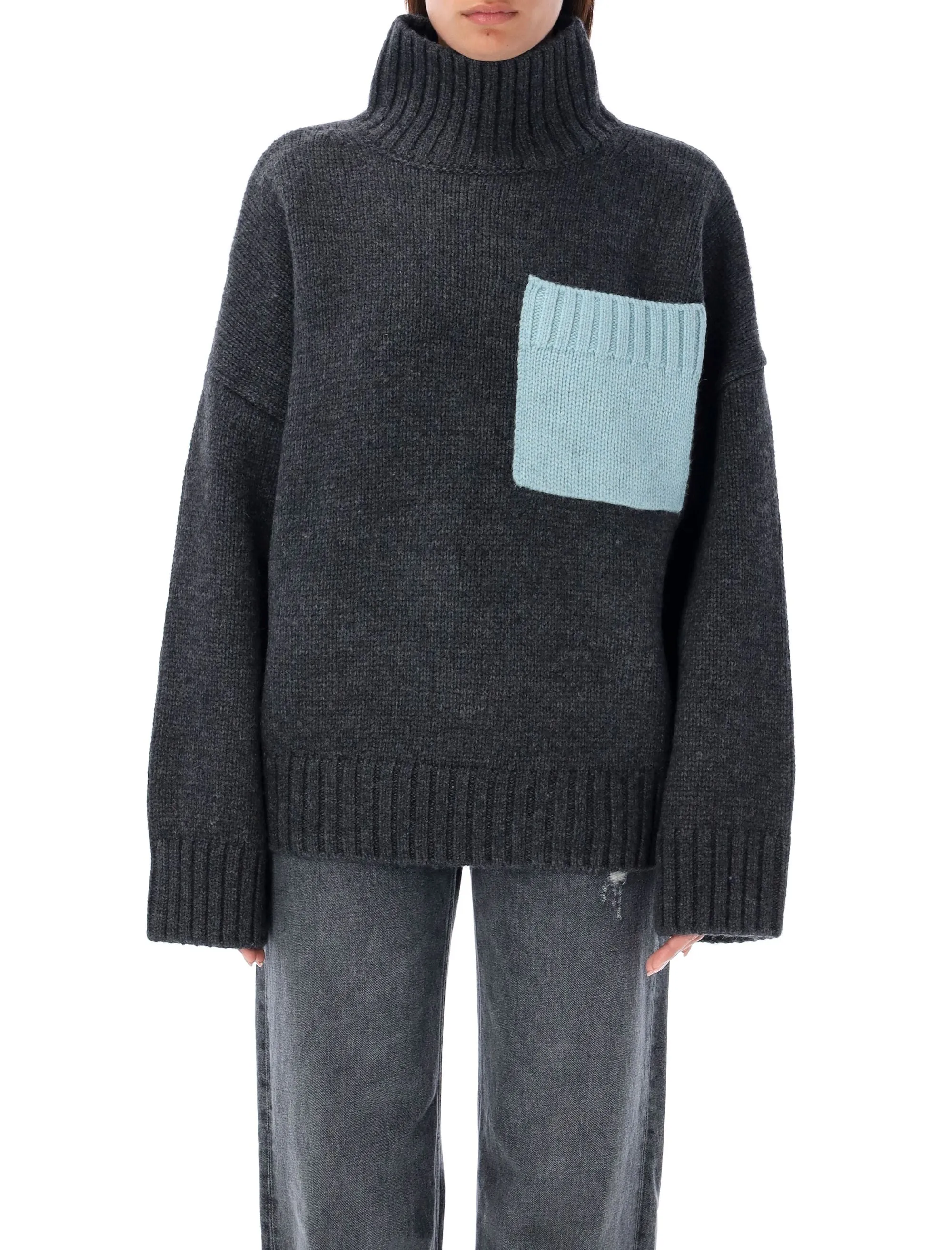 JW ANDERSON High Neck Patch Pocket Sweater