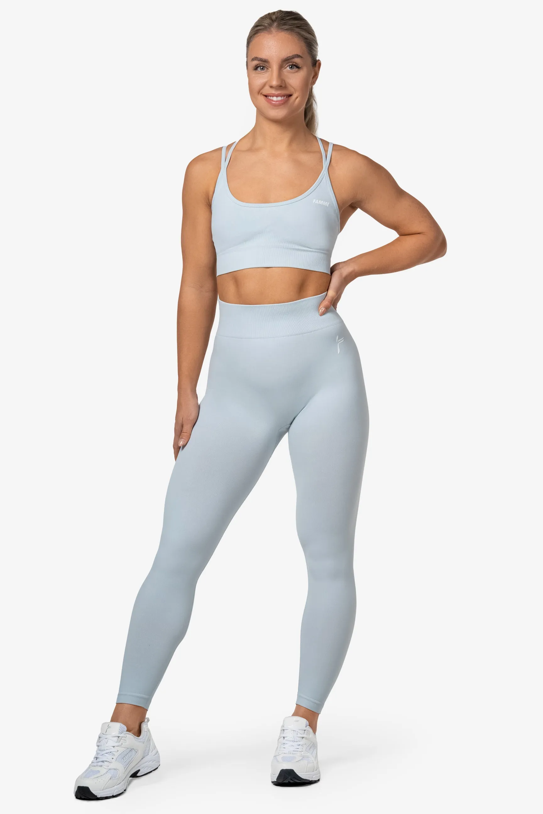 Light Grey Lunge Scrunch Leggings