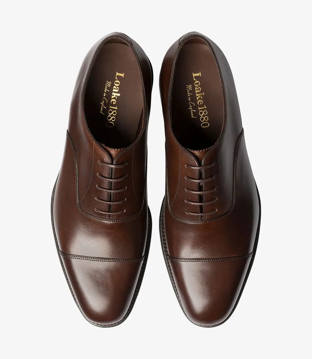 LOAKE Aldwych calf oxford shoe - Dark Brown Calf