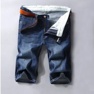 Men's Summer Classic Casual Cotton Bermuda Straight Denim Shorts