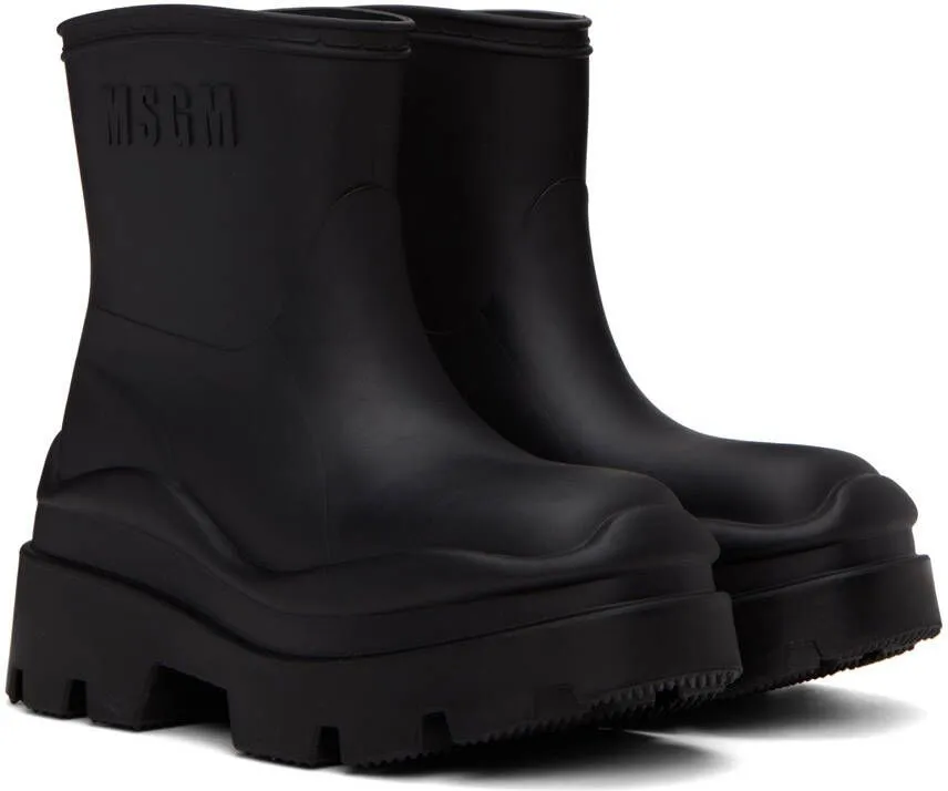 MSGM Black Supergomma Boots