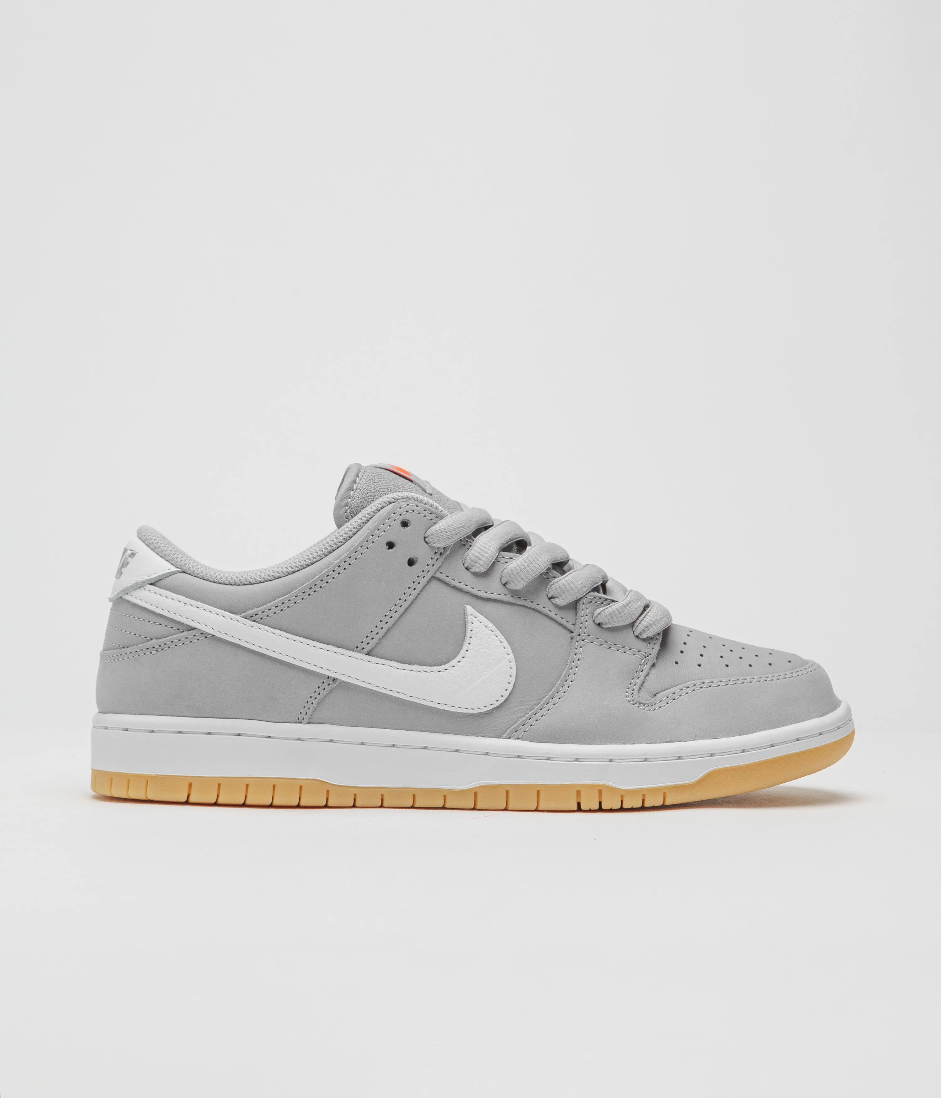 Nike SB Orange Label Dunk Low Pro Shoes - Wolf Grey / White - Wolf Grey