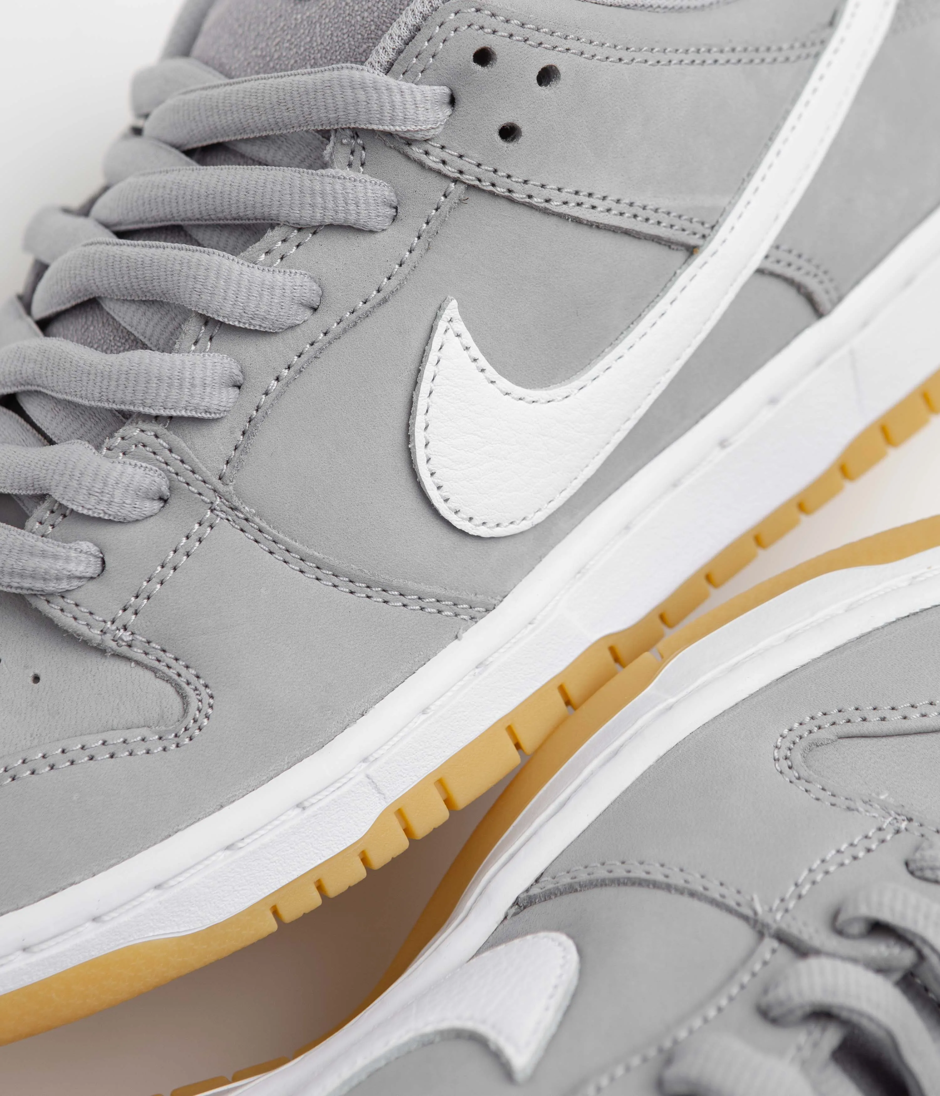 Nike SB Orange Label Dunk Low Pro Shoes - Wolf Grey / White - Wolf Grey