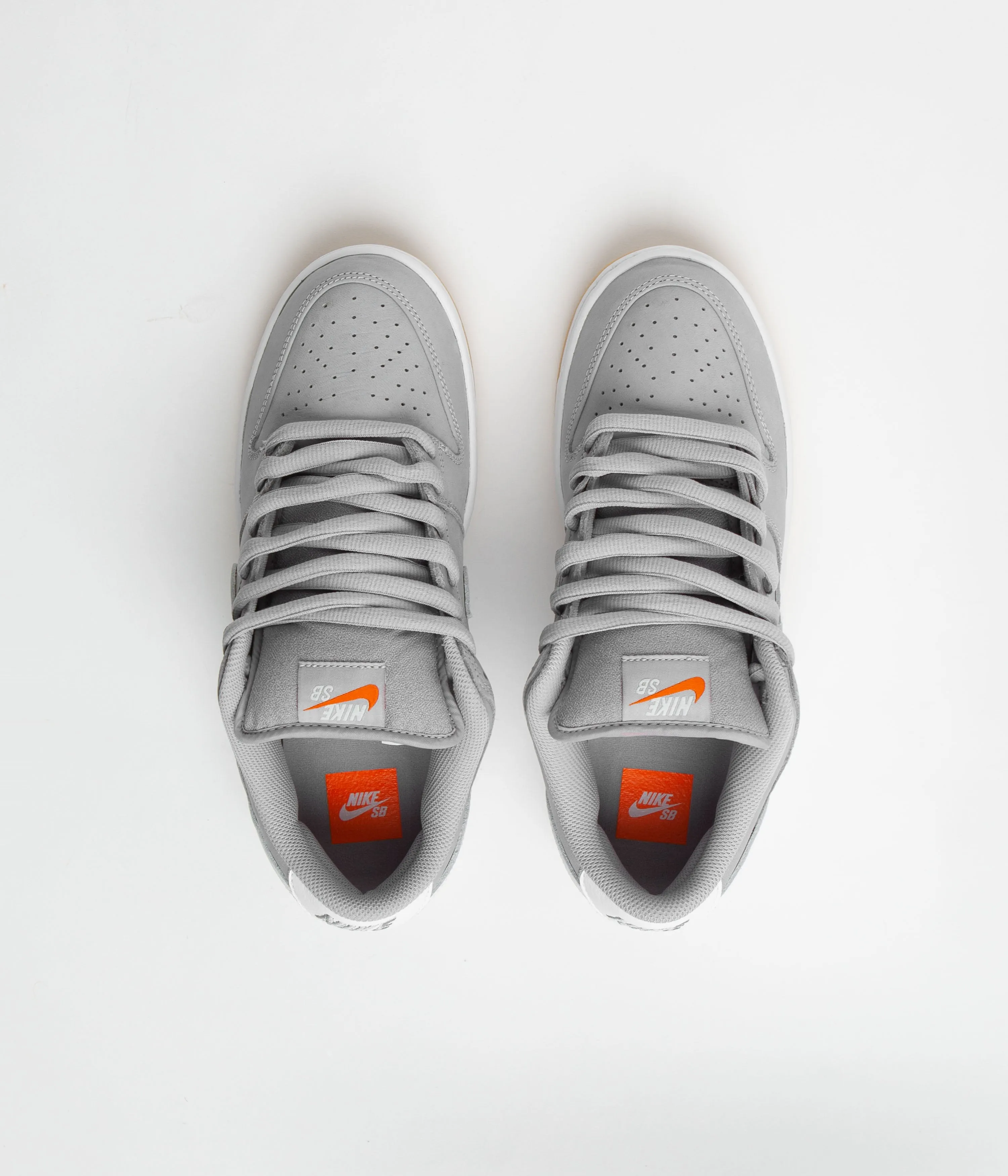 Nike SB Orange Label Dunk Low Pro Shoes - Wolf Grey / White - Wolf Grey