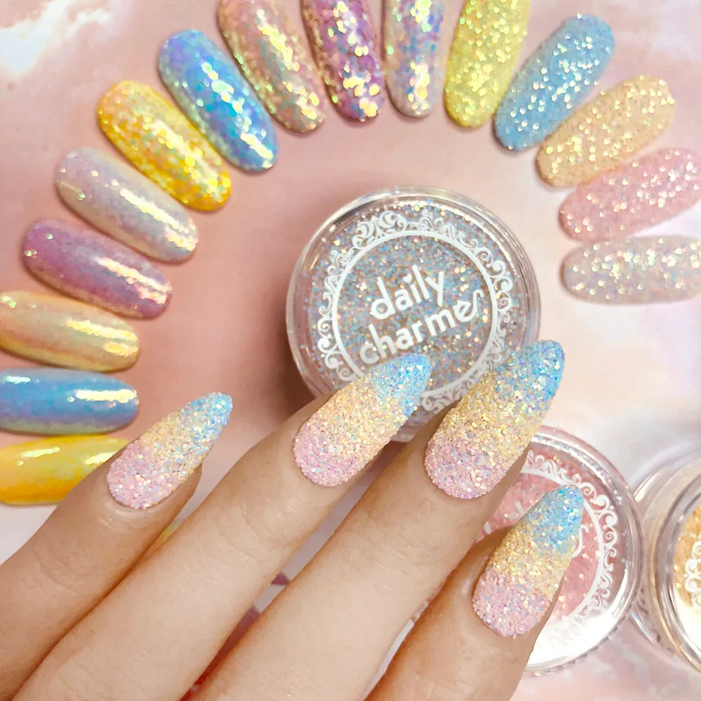 Pastel Iridescent Glitter / Creme Brulee