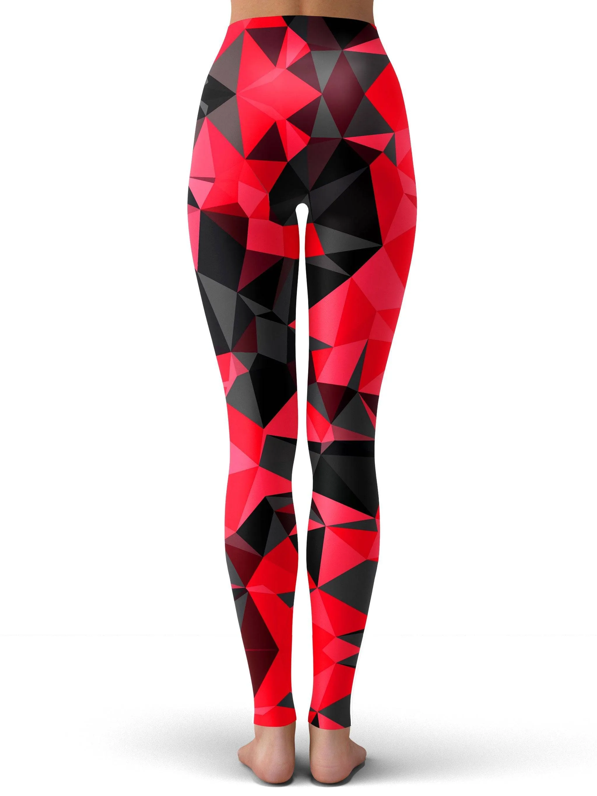 Red and Black Geo Leggings