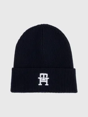 Rib-Knit Jersey Monogram Beanie | Hats, Gloves & Scarves | Tommy Hilfiger