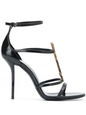 SAINT LAURENT Strappy Black Sandals for Women