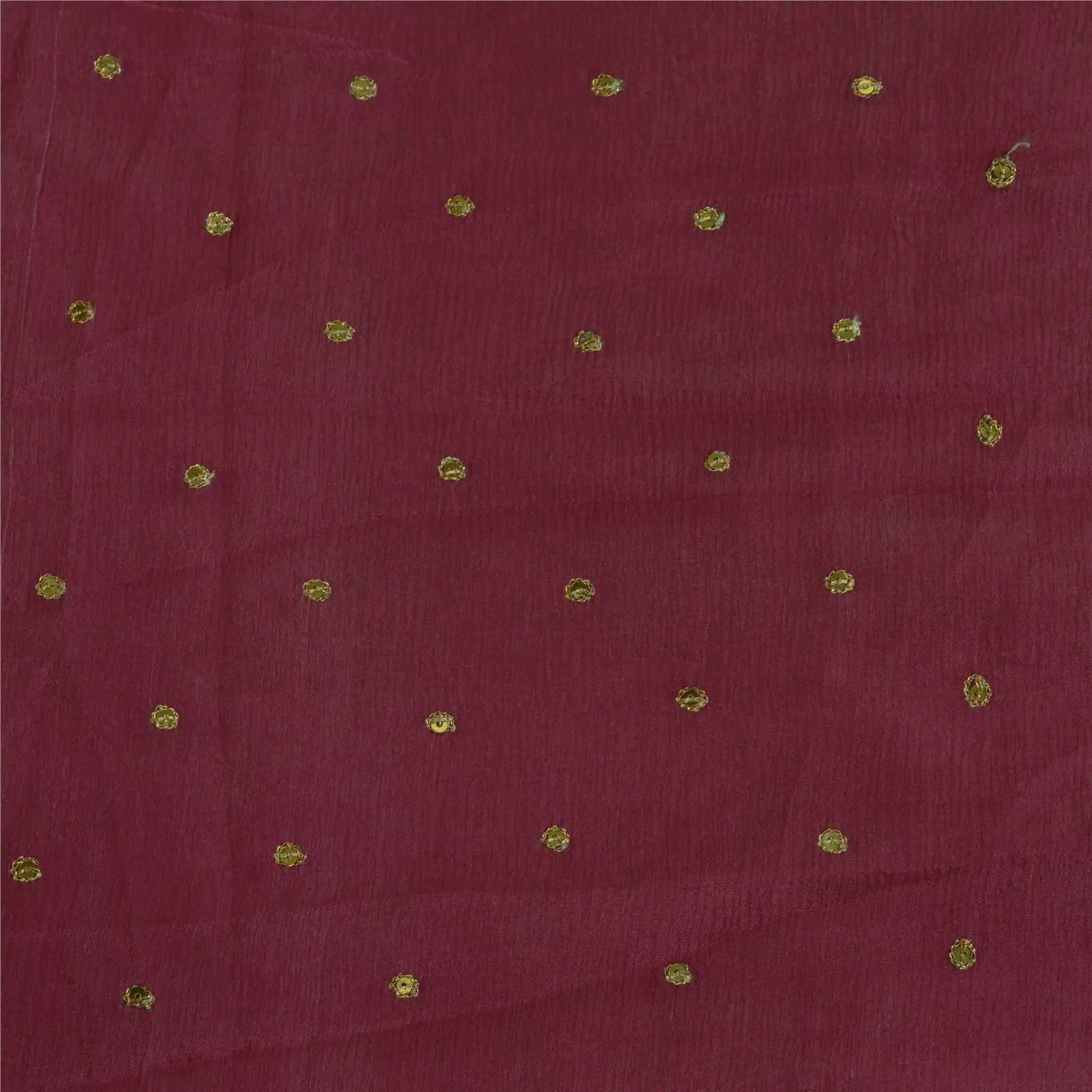 Sanskriti Vintage Long Dupatta Stole Pure Silk Purple Hand Beaded Scarves