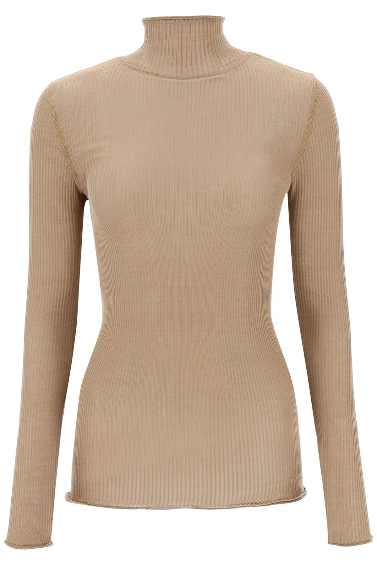 Seamless Silk Turtleneck Sweater