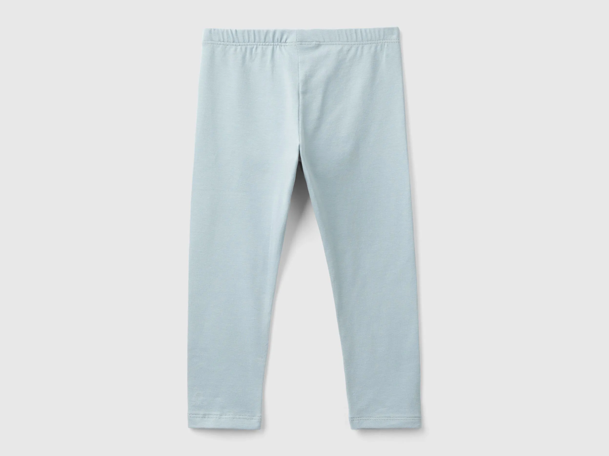 Stretch cotton leggings - Pearl Gray | Benetton