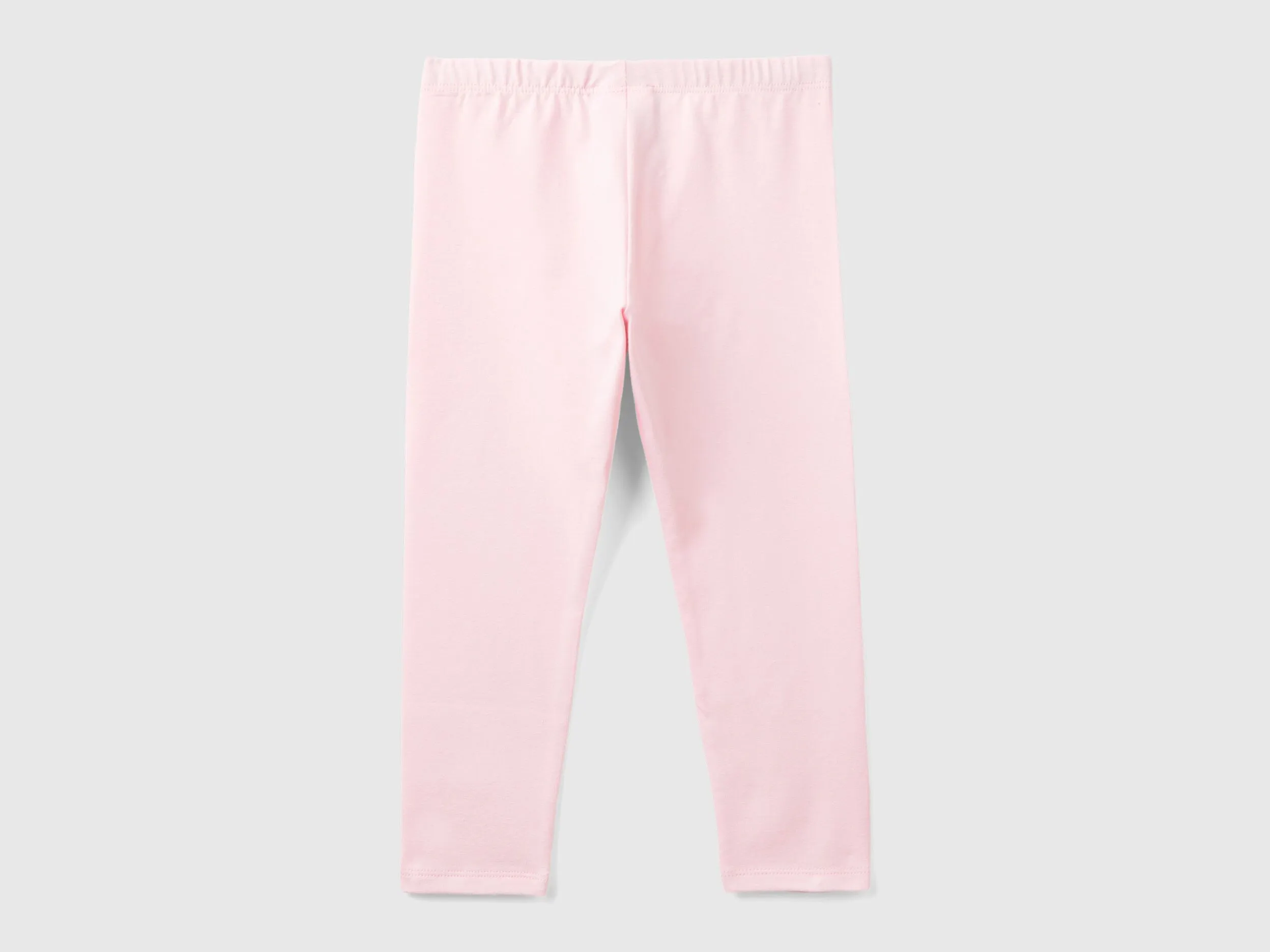 Stretch cotton leggings - Pink | Benetton