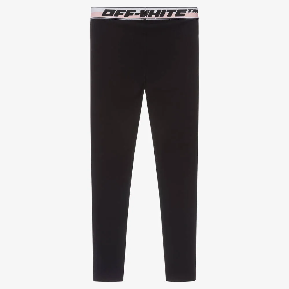 Teen Girls Black Cotton Leggings